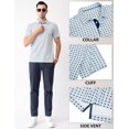 thumbnail image 4 of Polos de Golf pour Hommes à Manches Courtes, Évacuation de l'Humidité, Coupe Sèche, Motifs Imprimés, Polo de Performance à Col, Polos de Golf pour Hommes, 4 of 6