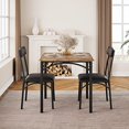 thumbnail image 2 of Dining Table Set for 2, Kitchen Table Set for 2, Dining Room Table Set with Upholstered Chairs, Square Kitchen Table Set for Small Space, Apartment, Studio, 2 of 9