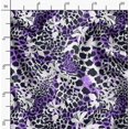 thumbnail image 2 of Soimoi Purple polyester Crepe Fabric Leopard Animal Skin Fabric Prints By Yard 42 Inch Wide, 2 of 6