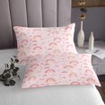 thumbnail image 3 of Erosebridal Pink Rainbow Coverlet Set Twin, Cartoon Stars Bedding Set, Girls Kids 2-Piece, 3 of 5