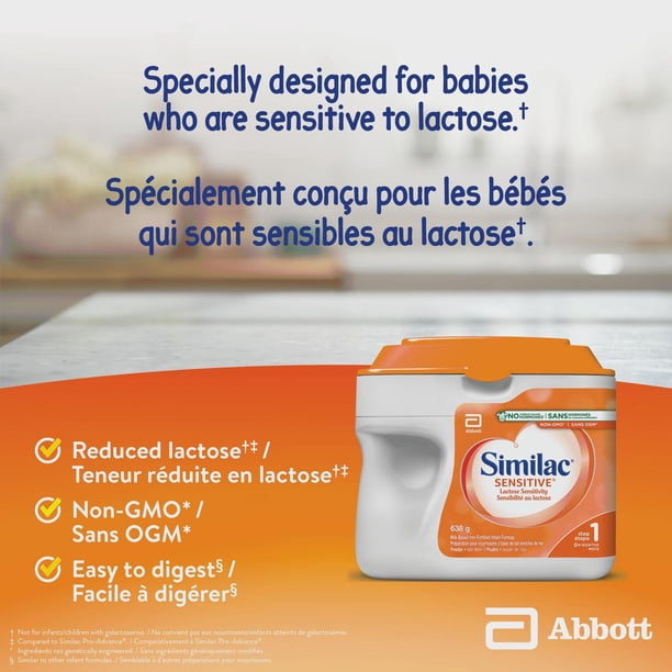 Similac Sensitive Baby Formula, Non-GMO Lactose Sensitivity Baby