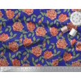 thumbnail image 3 of Soimoi Tissu en Velours Feuilles & Roses Imprimés Floraux au Mètre 58 Pouces de Large, 3 of 3