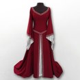 thumbnail image 1 of Gspmoly Robe d'Été, Robe à Manches Longues pour Femme à Col en V Longueur au Sol Robe de Cosplay Robes de Soirée pour Femmes Offres Prime, 1 of 1