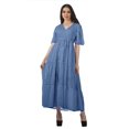 thumbnail image 1 of Moomaya Robes d'Été Imprimées à Manches Courtes pour Femmes, Tenue de Fête Décontractée, 1 of 4