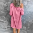 thumbnail image 4 of Pompotops Mode Femmes Cardigan Ample à Manches Longues Automne Manteau Blouse, 4 of 7