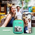 thumbnail image 4 of Mini Thermal Printer Multifunction Portable Sticker Maker  Photo Inkless Printing Support BT Connection for Smartphone with 11 Paper Rolls 57mm Compatible with iOS, 4 of 6