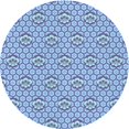 thumbnail image 1 of Ahgly Company Tapis d'Intérieur Lavable à la Machine, Carré, Transitionnel, Bleu Tron, Tapis de Zone, 3 Pieds Carré, 1 of 7
