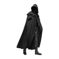 thumbnail image 2 of Cape à Capuche Unisexe Hommes Femmes Solide Longue Cape Costumes de Rôle Manteau Rétro Médiéval Gothique Accessoires de Fête, 2 of 7