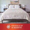 thumbnail image 2 of Sunbeam Heated Blanket | Velvet Plush, 10 Heat Settings, Lagoon Blue, King, 2 of 4