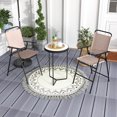 thumbnail image 2 of Costway 2PCS Patio Folding Bar-height Chairs with Armrests Quick-drying Seat Beige Backyard, 2 of 9