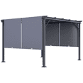 thumbnail image 1 of Outsunny 10' x 12' Retractable Pergola Canopy for Backyard, Garden, Grey, 1 of 10