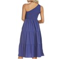 thumbnail image 3 of Birdeem Robe d'Été pour Femme, Fraîche et Douce, à Col en V, Couleur Unie, 3 of 9
