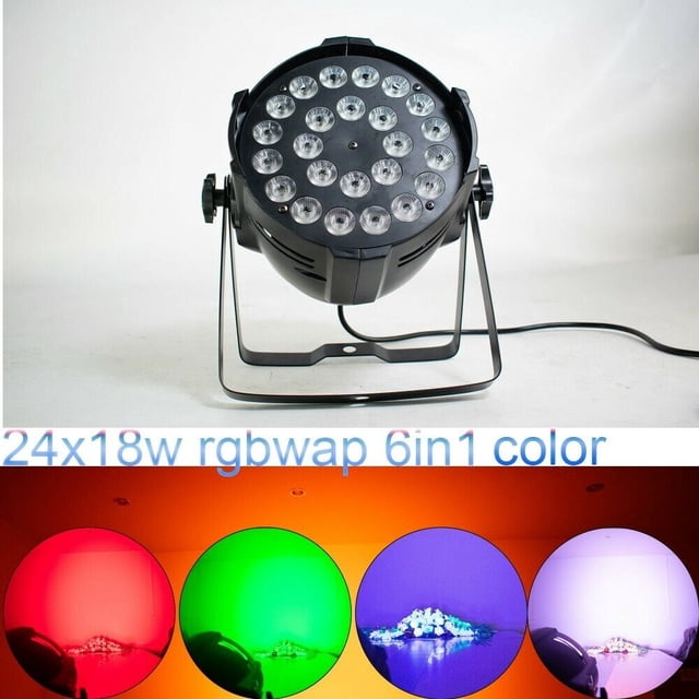 LED Par Can Party Light 24x18W RGBWAUV 6in1 Colour Wash Stage Effect DJ Concert
