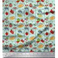 thumbnail image 1 of Soimoi Poly Georgette Fabric Mix Fruits Print Fabric by Yard 52 Inch Wide, 1 of 3