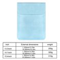 thumbnail image 4 of Housse d'Ordinateur Portable Imperméable en PU, Pochette de Rangement, Housse d'Ordinateur Portable, Sac pour Ordinateur Bloc-Notes, Housse d'Ordinateur Bloc-Notes de Remplacement pour MacBook, Bleu, 13,3 Pouces, 4 of 8