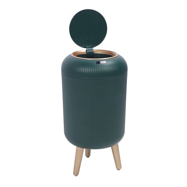 Motion Sensor Trash Can with Lid, Water Proof Plastic Smart Sensor Wastebasket Touchless Automatic Garbage Bin with 3 Bucket Legs for Living Rooom Bedroom Bathroom Kitchen RV