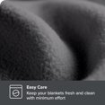 thumbnail image 4 of Bare Home Polar Fleece Bed Blanket - Lightweight - Premium Fleece - Throw, Forged Iron Gray, 4 of 8