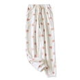 thumbnail image 1 of HAiming Womens Printed Pajama Pants Fuzzy Fleece Cozy Lounge Pants with Pockets Winter Warm Pjs Bottoms, 1 of 2