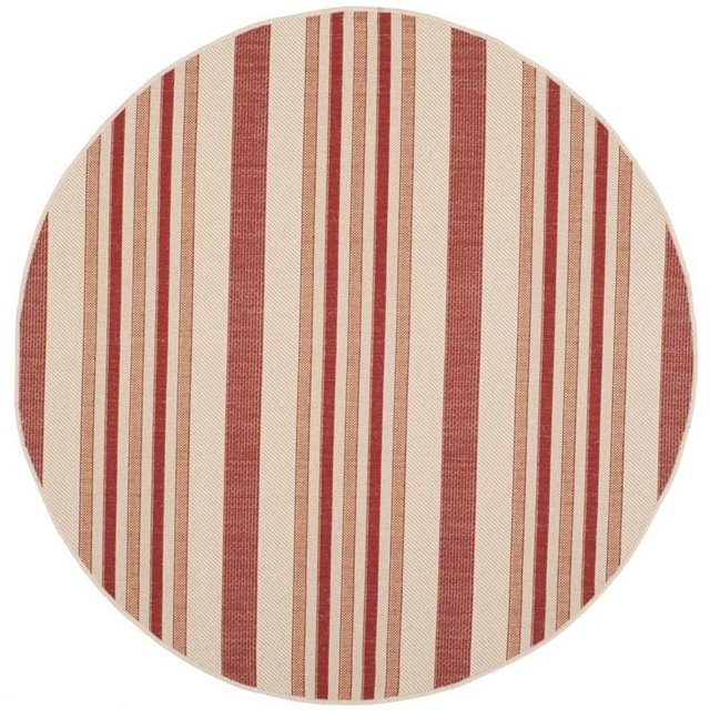 Safavieh Tapis Beige Intérieur Extérieur - Rond 5 Pieds3 Pouces