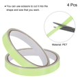 thumbnail image 3 of Unique Bargains 4 Rouleaux Ruban Phosphorescent 0,3 Po x 9,8 Pieds Ruban Fluorescent pour Animaux, Jaune, 3 of 5