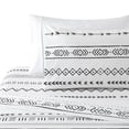 thumbnail image 3 of Marina Decoration Ultra Soft Silky Deep Pocket Rich Printed Bedding Rayon from Bamboo All Season Sheet Set with Pillowcases, Simplify Modern Geometric Pattern, 3 of 7