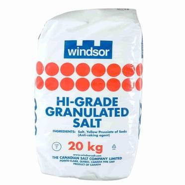 Windsor Fine Hi-Grade Salt, 20 kg (44.09 lbs) Bag – Food-Grade Salt for Cooking, Baking, Brining & Food Processing