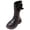 Black, variant on Yammkia Little Girls Boots Kids' Tall Field Boots, Starter Horse Riding Boots with Stretchy Easy-Fit Synthetic Leather and Rear Zipper Size 2 (White,Big Kids 2)