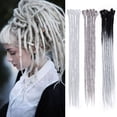 thumbnail image 3 of Rallonge Dreadlock Ombrée pour Cheveux Hip-Hop Synthétique Résistante à la Chaleur Crochet Tressage Fait Main Rallonge Torsadée Tressage pour Femmes Brun Foncé 20”-35 g, 3 of 6