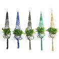 thumbnail image 2 of Suspensions de Plantes Pot de Fleurs Coloré Filet Tissé à la Main Support Suspendu Décoration Maison, 2 of 10
