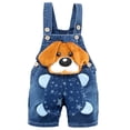 thumbnail image 1 of KIDSCOOL SPACE Baby Toddler Cute 3D Animal Summer Jean Overalls Shortalls,2-3 Years, 1 of 5