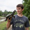 thumbnail image 3 of Mens Oh Snap T Shirt Funny Sarcastic Snapping Turtle Joke Tee for Guys (Heather Navy) - S, 3 of 4