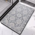 thumbnail image 2 of Chic Gray Vintage Non-Slip Bathroom Rug Runner: Soft, Long & Machine Washable - Farmhouse Floral Design that Adds Elegance - Perfect for Sink, Shower, Bathtub, 20x32 in, 2 of 5