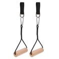 thumbnail image 3 of Pull Up Handles, Comfortable Exercise Handles 200kg Bearing Beech Wood with Storage Bag for Muscle Strengthening, 3 of 7