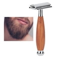 thumbnail image 1 of Manual Shaver, Wood Handle ,  Shaving  Double Blade Men's Classic For Men Home, 1 of 8