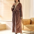 thumbnail image 2 of AherBiu Womens Robes Fuzzy Fleece Warm Robes Soft Winter Plush Long Bathrobes Housecoat with Pockets, 2 of 7