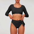 thumbnail image 2 of DGMIOCS Women's Bikini Set Plus Size Two Piece Black XL, 2 of 5
