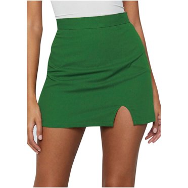 DPTALR Fashion Women Solid Drawstring High Waist Lrregular Sexy Mini Skirt