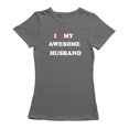 thumbnail image 1 of T-shirt Graphique pour Femmes "Spouses Day I Love My Awesome Mari" Charbon, 1 of 1