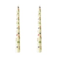 thumbnail image 2 of Floral Printed Long Taper Candles for Romantic Wedding, Unscented Candlelight Dinner Decor, Table Setting Accessories (2-Pack), 2 of 6