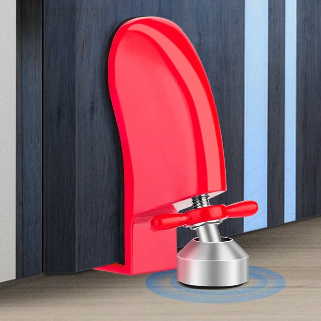 Wolfrail Verrou de Porte Bouchon de Serrure de Porte. Dispositifs de Sécurité Portables pour Femmes Sécurité Personnelle/protection Maison. Bouchon de Serrure Antidérapant en Alliage d'Aluminium Sécurité 1 PCS (Rouge)