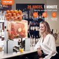 thumbnail image 2 of VEVOR Commercial Orange Juicer Machine, 120W Automatic Juice Extractor with Water Tap, Stainless Steel Orange Squeezer, with Pull-Out Filter Box, PC Cover, 2 of 9