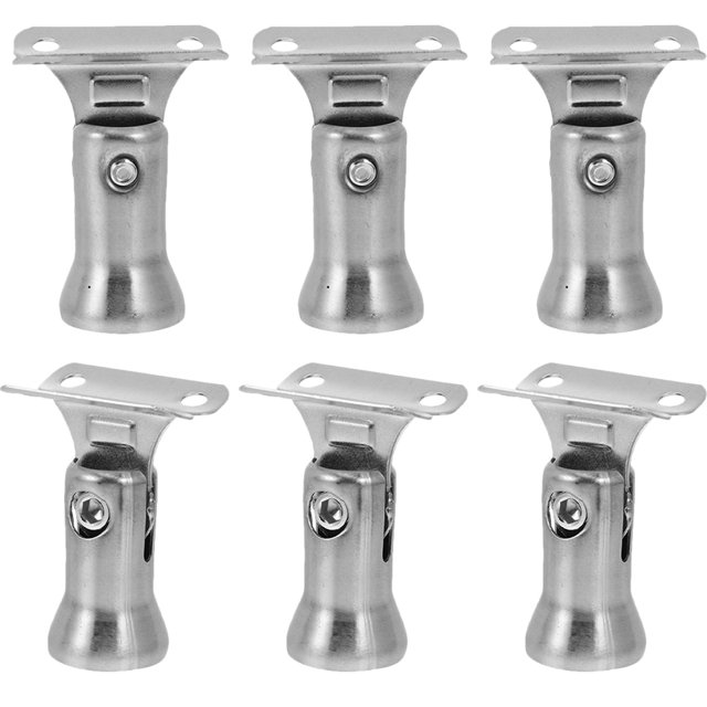 CIMAXIC 6pcs Stainless Steel Handrail Bracket Stairway Railing Brackets Hand Rail Stair Holder,2.36"X2.36"X0.98"