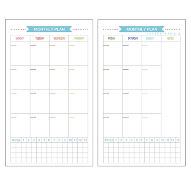 EeaseCA 40 Sheets A5 Size 6-Hole Paper Refills For Notebook Planner Journal Dairy