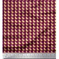 thumbnail image 1 of Soimoi Red Rayon Fabric Duck Bird Printed Fabric 1 Yard 56 Inch Wide, 1 of 3