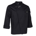 thumbnail image 2 of Unisex Men Chef Jacket Long Sleeve Shirt Coat Baker Jacket Kitchen Uniform Uniform Workwear With Concealed Buttons XXL black, 2 of 8