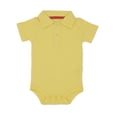 thumbnail image 1 of MIASHUI Justaucorps Bébé Manches Courtes Col Polo Tenue de Gentleman, Jaune, 9-12 Mois, 1 of 3