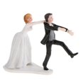 thumbnail image 2 of Figurine de Couple Marié en Résine Décoration de Table de Mariage 15x6x10.5cm, 2 of 8