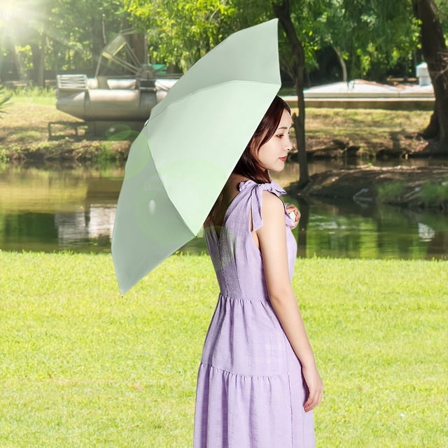EGNMCR Ultralight Sun Umbrella Sun Protection Women Small Umbrella Portable Capsule Umbrella Mini Fold Umbrella For Sunny And Rainy Days Pocket Rain Gear