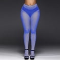 thumbnail image 2 of TIEVOSA Women Net Stockings with Diamond Net Stockings Fishnet Stockings Pantyhose（Blue）, 2 of 5