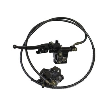 DYNWAVECA Rear Hand Brake Assembly Cylinder Caliper for ATV 50cc 90cc 110cc 125cc Motor Bike Brake Assembly- Heavy Duty